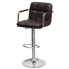Барный стул Barneo N-69 Kruger Arm Темно-коричневый в Лесном - lesnoy.mebel24.online | фото