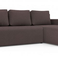 Диван угловой Алиса 3 Bahama PLUM - Teos Dark Brown в Лесном - lesnoy.mebel24.online | фото