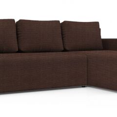 Диван угловой Алиса 3 Shaggy CHOCOLATE - TEOS BLACK в Лесном - lesnoy.mebel24.online | фото