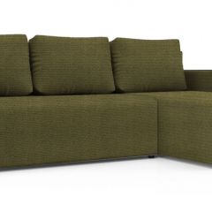 Диван угловой Алиса 3 Shaggy GREEN - TEOS BLACK в Лесном - lesnoy.mebel24.online | фото