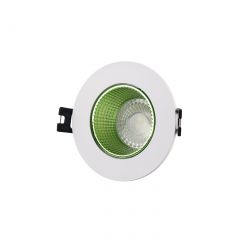 DK3061-WH+GR Встраиваемый светильник, IP 20, 10 Вт, GU5.3, LED, белый/зеленый, пластик в Лесном - lesnoy.mebel24.online | фото