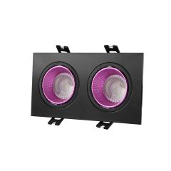 DK3072-BK+PI Встраиваемый светильник, IP 20, 10 Вт, GU5.3, LED, черный/розовый, пластик в Лесном - lesnoy.mebel24.online | фото