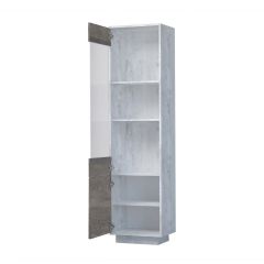 Эго ПС-1 Пенал с 2дв (бетон светлый/камень темный) цоколь в Лесном - lesnoy.mebel24.online | фото 2