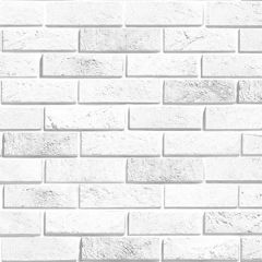 Фартук Кирпич гранж (выбеленый) CPL пластик МДФ 6 мм в Лесном - lesnoy.mebel24.online | фото