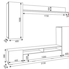 Гостиная Альфа (Дуб крафт золотой/Графит софт) в Лесном - lesnoy.mebel24.online | фото 2