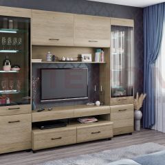 Гостиная Камелия Композиция 11 (Гикори Джексон светлый) в Лесном - lesnoy.mebel24.online | фото