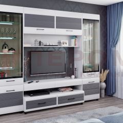 Гостиная Камелия Композиция 11 (Снежный ясень - серый) в Лесном - lesnoy.mebel24.online | фото