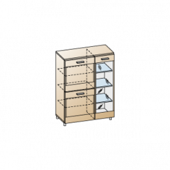 Гостиная Камелия Композиция 6 (Ясень Асахи) в Лесном - lesnoy.mebel24.online | фото 7