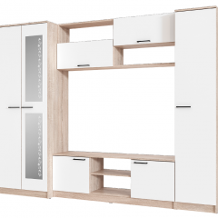 Гостиная МГС 3 Исполнение 1 (Дуб сонома/Белый) в Лесном - lesnoy.mebel24.online | фото 2