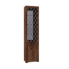 Гостиная София СП-4 Пенал с витриной МДФ Дуб крафт табачный в Лесном - lesnoy.mebel24.online | фото