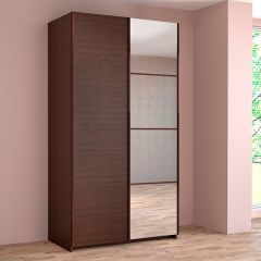 ИННЭС-5 Шкаф-купе 2-х дв. 1400 (1дв. Ф1 - венге, 1дв. Ф2 - зеркало) в Лесном - lesnoy.mebel24.online | фото