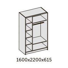 ИННЭС-5 Шкаф-купе 2-х дв. 1600 (2дв. Ф1 - венге) в Лесном - lesnoy.mebel24.online | фото 2