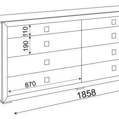 Комод большой Глэдис М27 (ЯШС/Белый) в Лесном - lesnoy.mebel24.online | фото 2