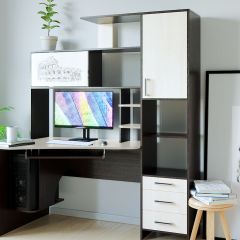 Компьютерный стол КЛ №6.0 левый (Венге/Дуб молочный) в Лесном - lesnoy.mebel24.online | фото 2