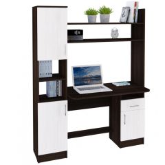 Компьютерный стол ШКОЛЬНИК (Венге/Анкор белый) в Лесном - lesnoy.mebel24.online | фото