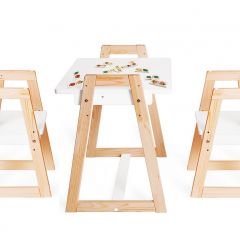 Комплект детской мебели стол и  два стула Я САМ "Лофт-Дуо" (Белый) в Лесном - lesnoy.mebel24.online | фото