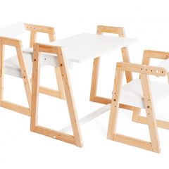Комплект детской мебели стол и  два стула Я САМ "Лофт-Дуо" (Белый) в Лесном - lesnoy.mebel24.online | фото 2