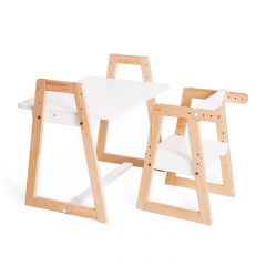 Комплект детской мебели стол и  два стула Я САМ "Лофт-Дуо" (Белый) в Лесном - lesnoy.mebel24.online | фото 7