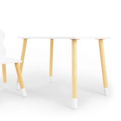 Комплект детской мебели стол и стул Корона (Белый/Белый/Береза) в Лесном - lesnoy.mebel24.online | фото 2