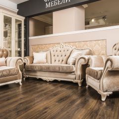 Комплект мягкой мебели Патрисия (серый глянец) в Лесном - lesnoy.mebel24.online | фото