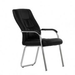 Кресло Barneo K-15 для посетителей и переговорных (черный) в Лесном - lesnoy.mebel24.online | фото 1