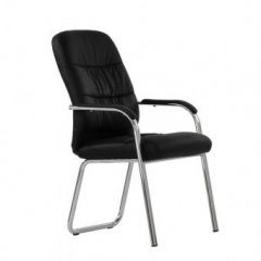 Кресло Barneo K-16 для посетителей и переговорных (черный) в Лесном - lesnoy.mebel24.online | фото