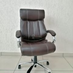 Кресло Barneo K-303 для руководителя (коричневая экокожа) в Лесном - lesnoy.mebel24.online | фото