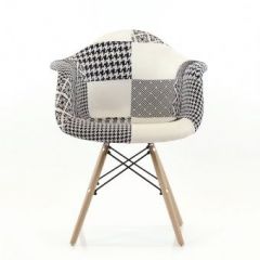 Кресло Barneo N-14 Patchwork черно-белый в Лесном - lesnoy.mebel24.online | фото 2