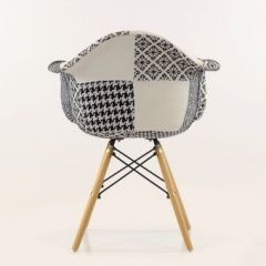 Кресло Barneo N-14 Patchwork черно-белый в Лесном - lesnoy.mebel24.online | фото 4
