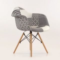 Кресло Barneo N-14 Patchwork черно-белый в Лесном - lesnoy.mebel24.online | фото 5