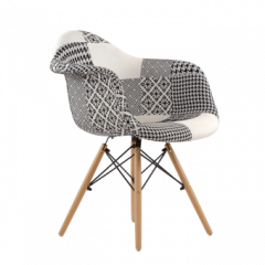 Кресло Barneo N-14 Patchwork черно-белый в Лесном - lesnoy.mebel24.online | фото