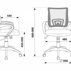 Кресло Бюрократ CH-695N/BL/TW-11 синий TW-05 черный TW-11 в Лесном - lesnoy.mebel24.online | фото 4