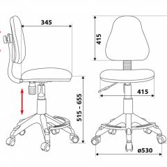 Кресло детское Бюрократ KD-4-F/PENCIL-GN зеленый карандаши в Лесном - lesnoy.mebel24.online | фото 3