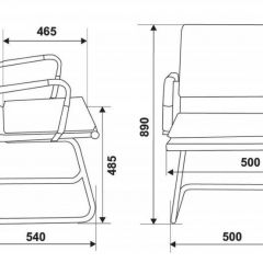 Кресло для посетителя Бюрократ CH-993-Low-V/grey серый в Лесном - lesnoy.mebel24.online | фото 3