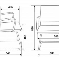 Кресло для посетителя Бюрократ CH-993-LOW-V/M01 черный в Лесном - lesnoy.mebel24.online | фото 3