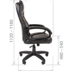 Кресло для руководителя  CHAIRMAN 432 (Экокожа черная) в Лесном - lesnoy.mebel24.online | фото 5