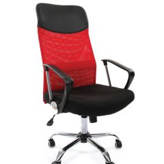 Кресло для руководителя CHAIRMAN 610 N (15-21 черный/сетка красный) в Лесном - lesnoy.mebel24.online | фото