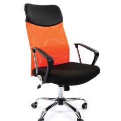 Кресло для руководителя CHAIRMAN 610 N (15-21 черный/сетка оранжевый) в Лесном - lesnoy.mebel24.online | фото