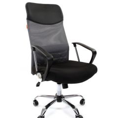 Кресло для руководителя CHAIRMAN 610 N(15-21 черный/сетка серый) в Лесном - lesnoy.mebel24.online | фото