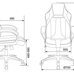 Кресло игровое Бюрократ VIKING 2 AERO BLUE черный/синий в Лесном - lesnoy.mebel24.online | фото 4