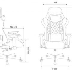 Кресло игровое Бюрократ VIKING 7 KNIGHT BR FABRIC коричневый/бежевый в Лесном - lesnoy.mebel24.online | фото 4