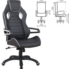 Кресло компьютерное BRABIX "Techno Pro GM-003" (черное/серое, вставки серые) 531814 в Лесном - lesnoy.mebel24.online | фото 2