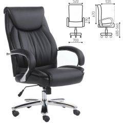 Кресло офисное BRABIX "Advance EX-575" (хром/экокожа/черное) 531825 в Лесном - lesnoy.mebel24.online | фото 1