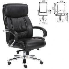 Кресло офисное BRABIX "Direct EX-580" (хром/рециклированная кожа/черное) 531824 в Лесном - lesnoy.mebel24.online | фото