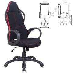 Кресло офисное BRABIX PREMIUM "Force EX-516" (ткань черное/вставки красные) 531571 в Лесном - lesnoy.mebel24.online | фото
