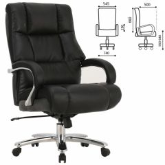 Кресло офисное BRABIX PREMIUM "Bomer HD-007" (рециклированная кожа, хром, черное) 531939 в Лесном - lesnoy.mebel24.online | фото 2