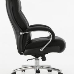 Кресло офисное BRABIX PREMIUM "Bomer HD-007" (рециклированная кожа, хром, черное) 531939 в Лесном - lesnoy.mebel24.online | фото 3