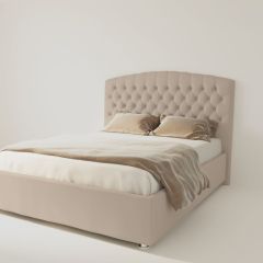 Кровать Берлин без основания 1200 (велюр светло-серый) в Лесном - lesnoy.mebel24.online | фото