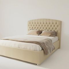 Кровать Берлин без основания 1400 (экокожа бежевая) в Лесном - lesnoy.mebel24.online | фото