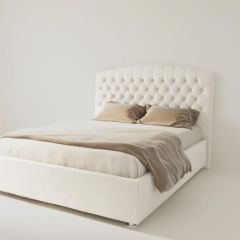 Кровать Берлин без основания 1400 (экокожа белая) в Лесном - lesnoy.mebel24.online | фото